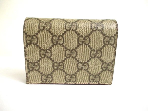 Photo2: GUCCI GG Coating Canvas Leather Dog Motif Bifold Wallet Compact Wallet #a568