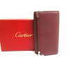 Photo1: Cartier Bordeaux Leather 4 Pics Key Chains #a571 (1)