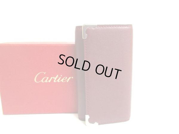 Photo1: Cartier Bordeaux Leather 4 Pics Key Chains #a571