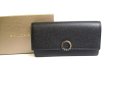 Photo1: BVLGARI Black Leather Logo Clip Bifold Long Wallet #a572 (1)