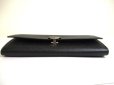 Photo5: BVLGARI Black Leather Logo Clip Bifold Long Wallet #a572