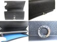 Photo8: BVLGARI Black Leather Logo Clip Bifold Long Wallet #a572