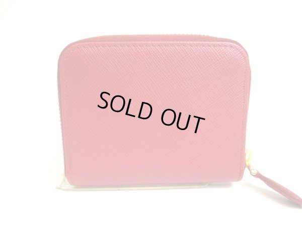 Photo2: PRADA Saffiano Red Leather Coin Case Purse #a577
