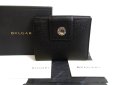 Photo1: BVLGARI Black Leather Bifold Wallet Compact Wallet #a581 (1)