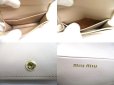 Photo9: miu miu Beige Matelasse Beige Leather Card Case Card Holder #a587