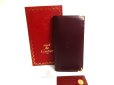 Photo1: Cartier Must de Cartier Bordeaux Leather Bifold Long Wallet #a590 (1)