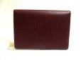 Photo2: Cartier Must de Cartier Bordeaux Leather Trifold Wallet #a601 (2)