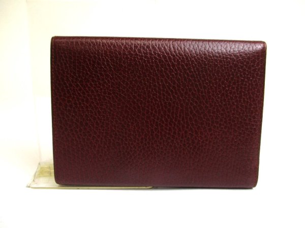 Photo2: Cartier Must de Cartier Bordeaux Leather Trifold Wallet #a601