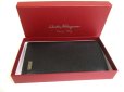 Photo12: Salvatore Ferragamo Black Orange Beige Leather Flap Long Bill Wallet #a605