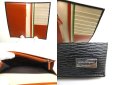 Photo8: Salvatore Ferragamo Black Orange Beige Leather Flap Long Bill Wallet #a605