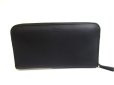 Photo2: FENDI Bugs Metal Black Leather Round Zip Long Wallet #a613 (2)