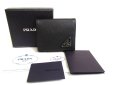 Photo1: PRADA Saffiano Black Leather Coin Case Purse #a614 (1)