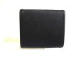 Photo2: PRADA Saffiano Black Leather Coin Case Purse #a614 (2)