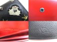 Photo10: Christian Louboutin Paloma Plastic Stars Black Red Leather Bifold Wallet #a615