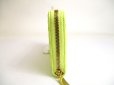 Photo4: BOTTEGA VENETA Intrecciato Lime Yellow Leather Round Zip Wallet Purse #a629