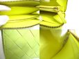 Photo9: BOTTEGA VENETA Intrecciato Lime Yellow Leather Round Zip Wallet Purse #a629