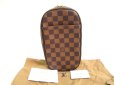 Photo1: LOUIS VUITTON Special Order Damier Brown Leather Belt Bag Gange #a634 (1)