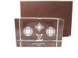 Photo1: LOUIS VUITTON Monogram Translucent Crystal Paper Weight #a643 (1)