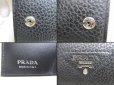 Photo10: PRADA Black Leather 4 Pics Key Chains #a645