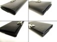 Photo7: GUCCI Vintage G Clip Black Leather Long Flap Wallet Purse #a646