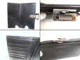 Photo8: GUCCI Vintage G Clip Black Leather Long Flap Wallet Purse #a646