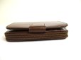 Photo6: PRADA Brown Leather Bifold Wallet Compact Wallet #a647