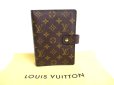 Photo1: LOUIS VUITTON Monogram Document Holders Medium Ring Agenda Cover #a649 (1)