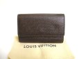 Photo1: LOUIS VUITTON Dark Brown Taiga Leather Multicles 6 Key Cases #a650 (1)