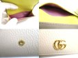 Photo9: GUCCI Double G Beige Yellow Leather Business Card Credit Card Holder #a651