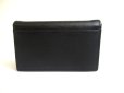 Photo2: PRADA Black Saffiano Triang Leather Card Case Card Holder #a656 (2)