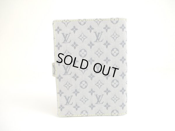 Photo2: LOUIS VUITTON Monogram Mini Blue Document Holders Small Ring Agenda Cover #a663
