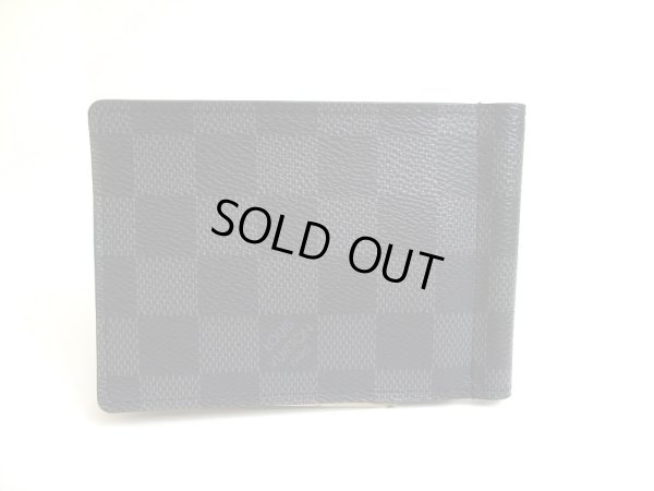 Photo2: LOUIS VUITTON Damier Graphite Leather Bifold Pince Bill Wallet #a674