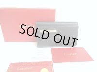 Cartier Santos Black Leather 6 Pics Key Cases #a700