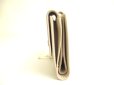 Photo3: Salvatore Ferragamo Gancini Light Beige Leather Silver H/W Bifold Wallet #a701