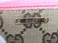 Photo9: GUCCI Biege GG Canvas Pink Leather Mini Coin Purse #a702
