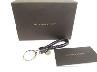 BOTTEGA BENETA Intrecciato Black Leather Key Chain Key Holder #a707