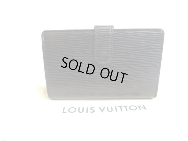 Photo1: LOUIS VUITTON Epi Black Leather Bifold Wallet French Purse #a712