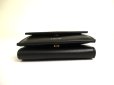 Photo5: Dior Homme Black Leather Infinity Trifold Wallet Compact Wallet #a716