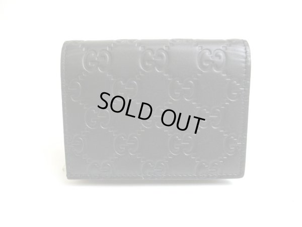 Photo2: GUCCI GG Guccissima Black Leather Card Holder #a723
