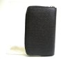 Photo2: LOUIS VUITTON Taiga Ardoise Leather Zippey Coin Purse Vertical #a724 (2)
