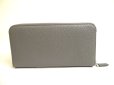 Photo2: PRADA Black Leather Large Round Zip Long Wallet #a725 (2)