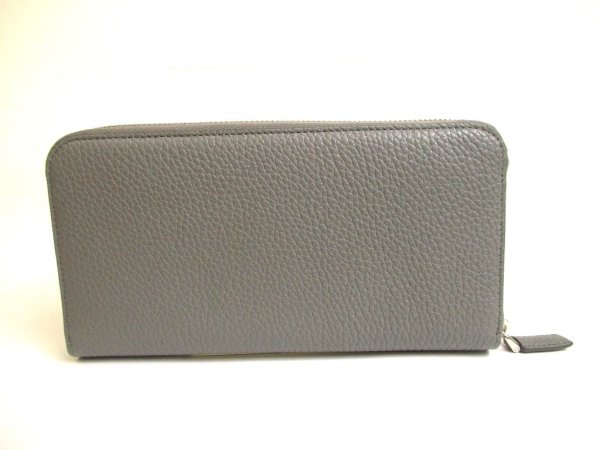 Photo2: PRADA Black Leather Large Round Zip Long Wallet #a725