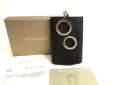 Photo1: BVLGARI Black Leather BVLGARIBVLGARI 6 Pics Key Chain #a730 (1)