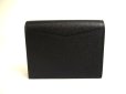 Photo2: BVLGARI Black Grain Calf Leather Business Card Case Card Holder #a731 (2)