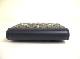 Photo6: JIMMY CHOO Plastic Starts Navy Blue Leather Credit Card Business Card Holder AYDEN #a733