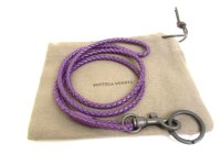 BOTTEGA VENETA Intrecciato Puple Leather Necklace Strap #a734