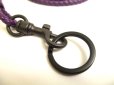 Photo7: BOTTEGA VENETA Intrecciato Puple Leather Necklace Strap #a734