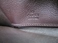 Photo10: GUCCI GG Dark Brown Leather Round Zip Wallet #a735
