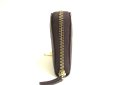 Photo3: GUCCI GG Dark Brown Leather Round Zip Wallet #a735