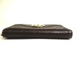 Photo5: GUCCI GG Dark Brown Leather Round Zip Wallet #a735